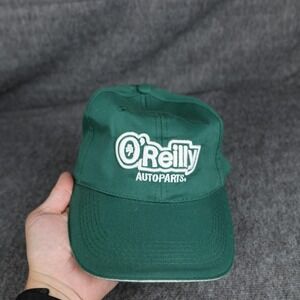 O'Reilly Auto Parts Hat Cap Strap Back Green Embroidered Logo One Size Mens